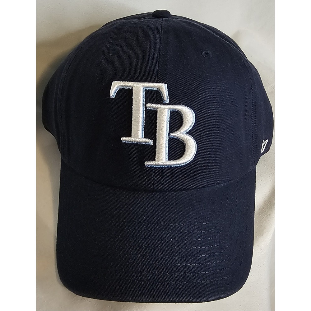 New 47 Brand Tampa Bay Rays Clean Up Adjustable Strapback MBL Navy Classic Look